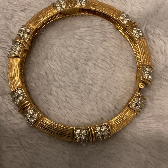 Kenneth Jay Lane Gold Bracelet with Silver Accents - Picture 2 of 5